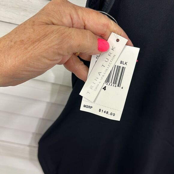 Trina Turk Swimsuit Size 4 One Piece One Shoulder NWT * - Picture 12 of 14